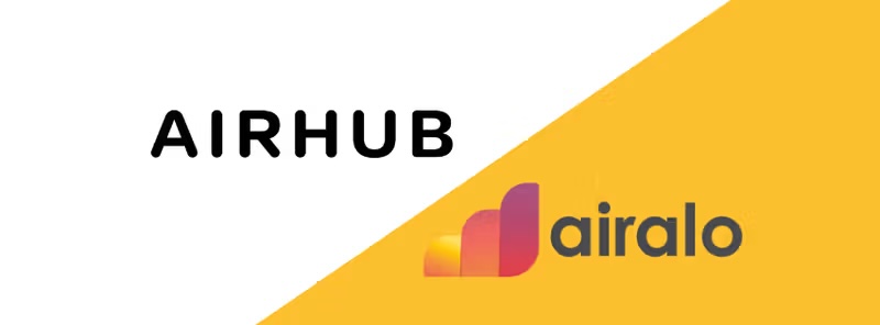 The AirHub and Airalo logos side by side