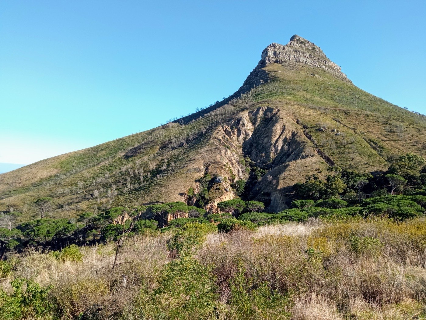 A rugged mountain trail and peak — the kind of terrain this gear is built for