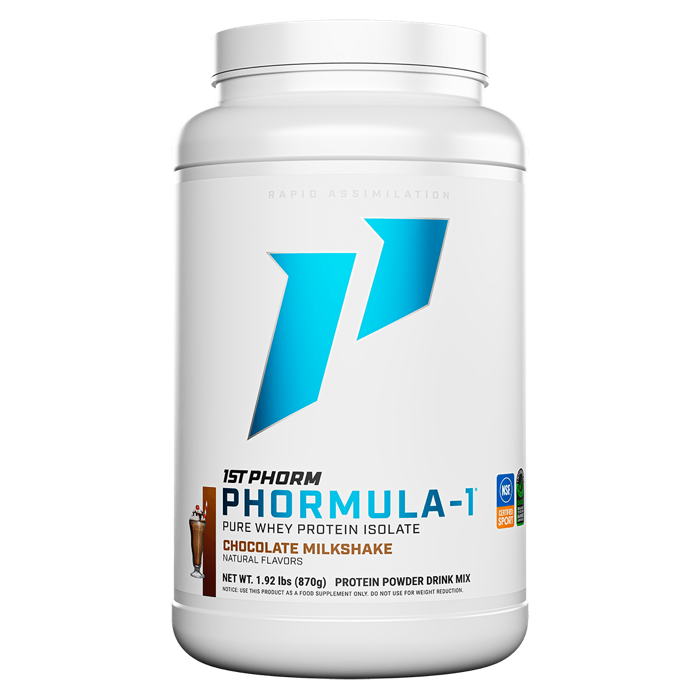 1st Phorm Phormula-1 whey protein isolate tub in Chocolate Milkshake